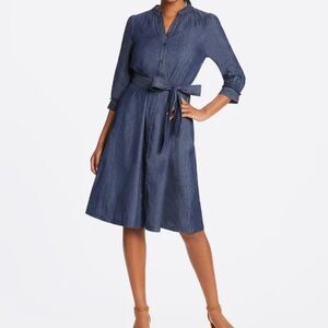 Draper James  Blue Chambray Denim Dress